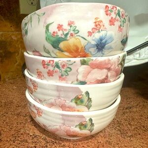 Bico Ceramic Floral Ceramic Bowls Set of 4